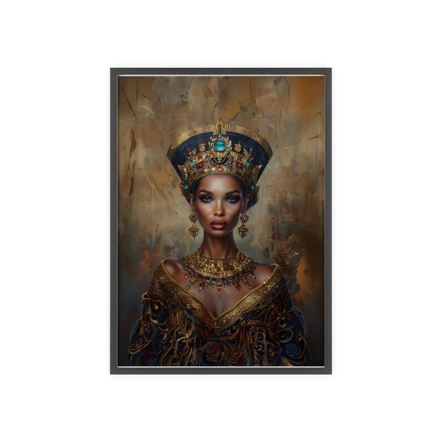 Portrait personnalisable - Neferet style égyptien (pour femme noire)