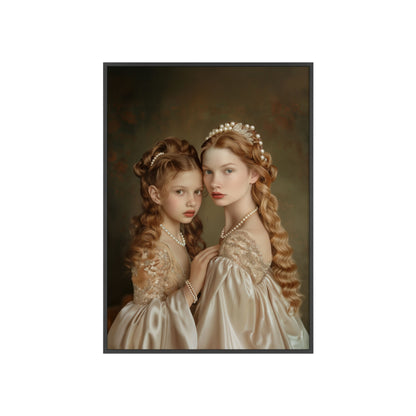 Portrait personnalisable - Catherine&Fille style classique