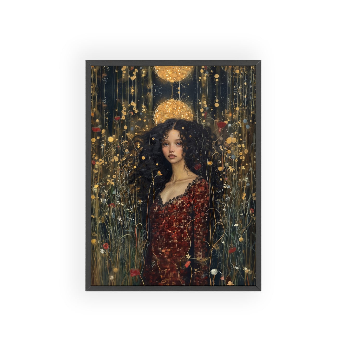 Portrait personnalisable - Tina Klimt Style (pour femme noire)