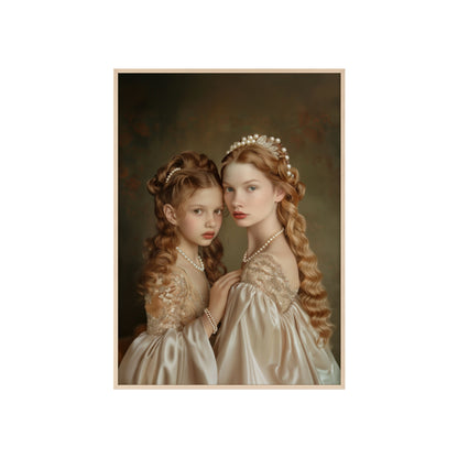 Portrait personnalisable - Catherine&Fille style classique