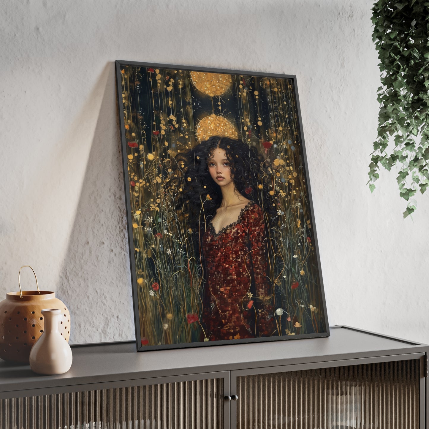 Portrait personnalisable - Tina Klimt Style (pour femme noire)