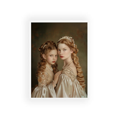 Portrait personnalisable - Catherine&Fille style classique