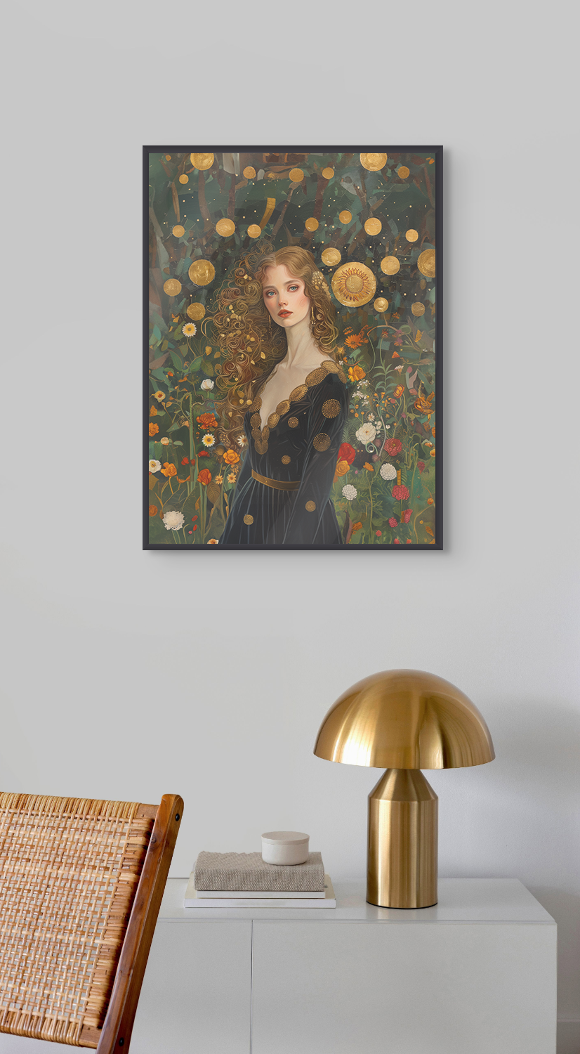 Portrait personnalisable - Angélina Klimt Style