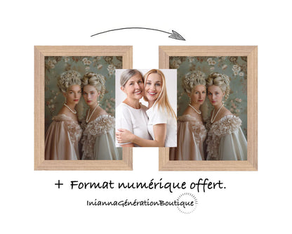 Cadre personnalisable - Henriette & Fille