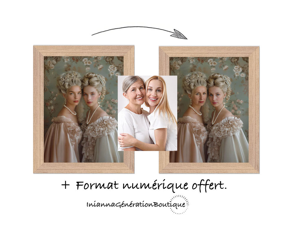 Portrait personnalisable - Catherine&Fille