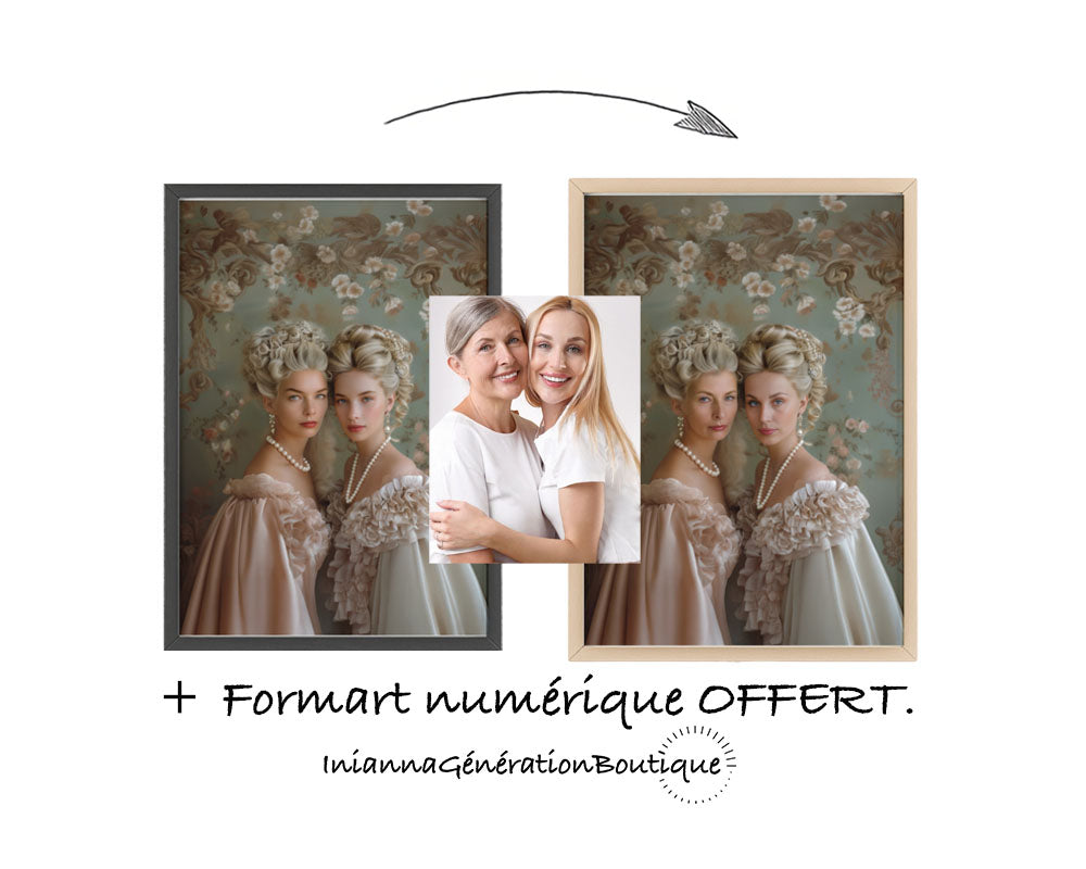 Portrait personnalisable -  Louise & Albane