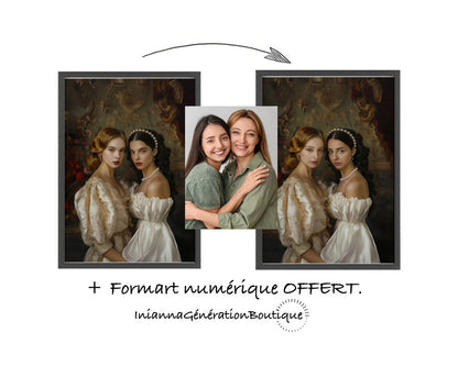 Portrait personnalisable - Agnès & Mathilda