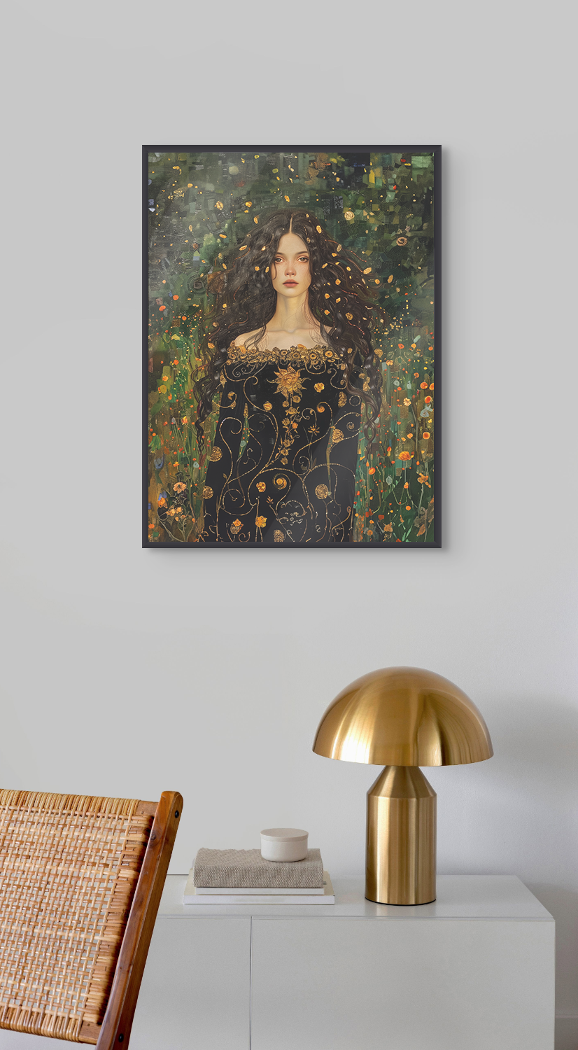 Portrait personnalisable - Julie Klimt Style