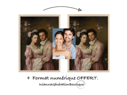 Portrait personnalisable - Maxence&Amélie