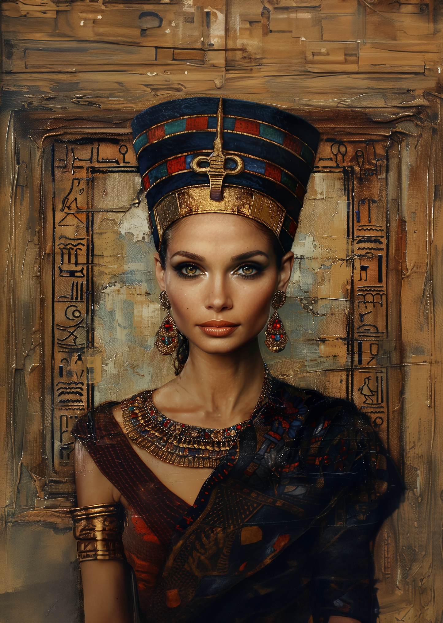 Portrait personnalisable - Nefertiti style égyptien