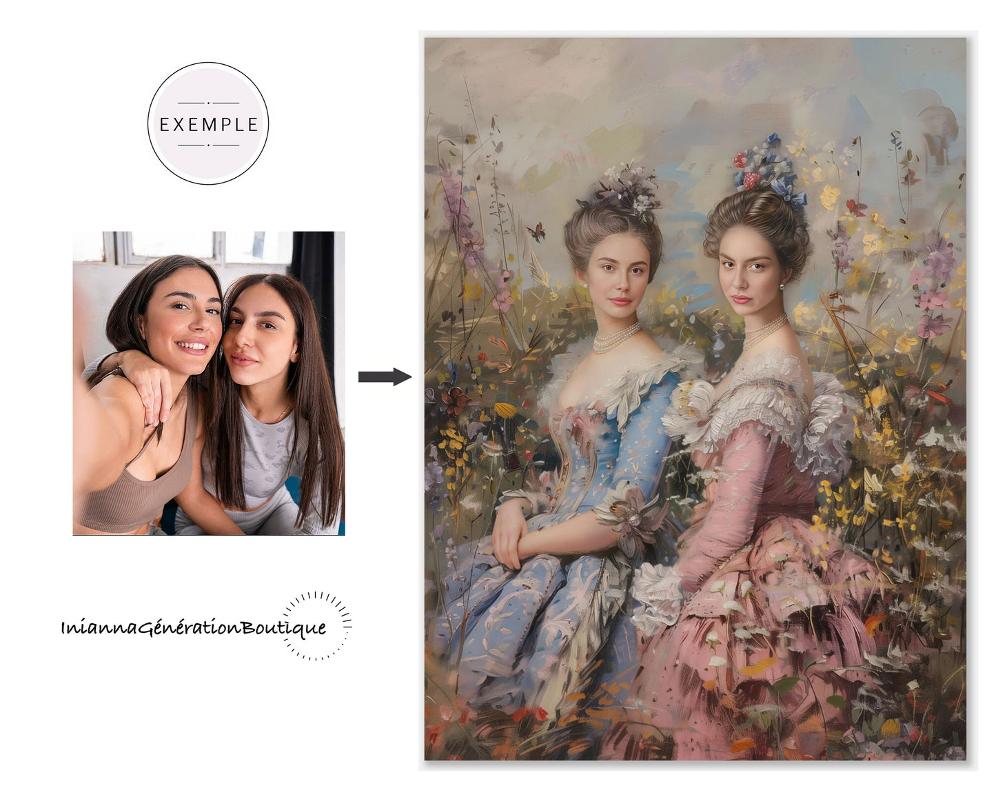 Canvas personnalisable - Louisa & Maëlle