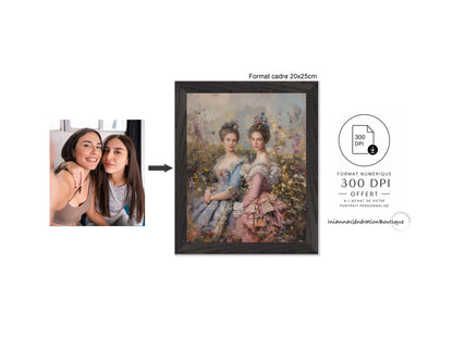 Cadre personnalisable - Jeanne & Madeleine