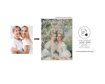 Poster personnalisable - Blanche & Adèle