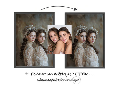 Portrait personnalisable - Mira & Soeur