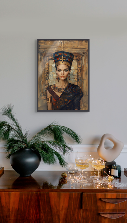 Portrait personnalisable - Nefertiti style égyptien