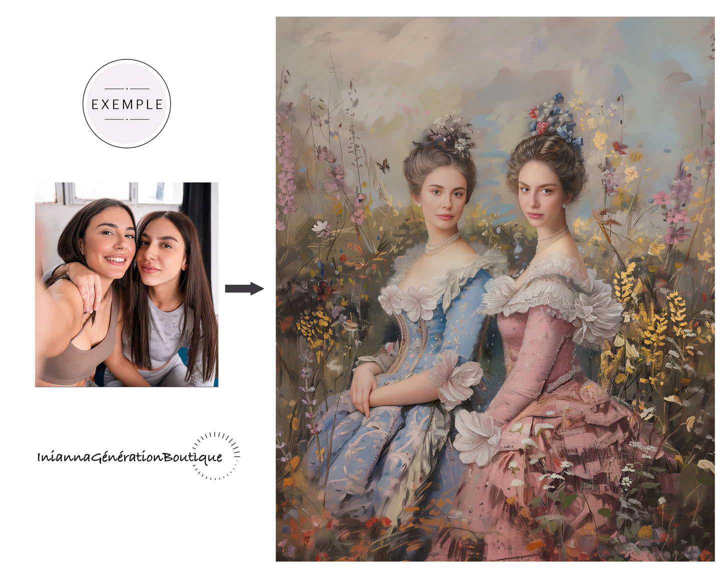 Customizable Frame - Jeanne & Madeleine