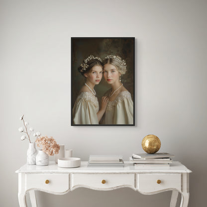 Portrait personnalisable - Victoria&Fille style classique